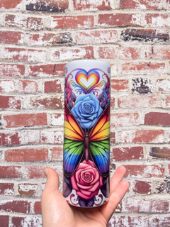 Pride "Always be you" Butterfly Tumbler