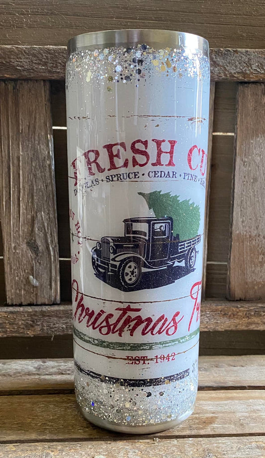 20 oz Fresh Cut Christmas Trees Christmas Tumbler